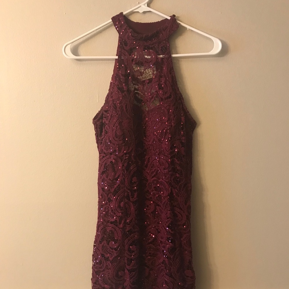 Burgundy dress